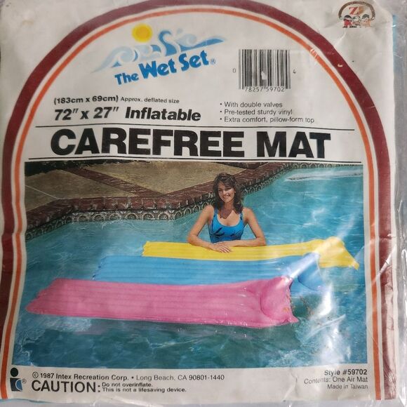 Lot of 3 VTG Wet Set Pool Floating Mats Sun-tanner Carefree Float Mat Unopened - Picture 4 of 5
